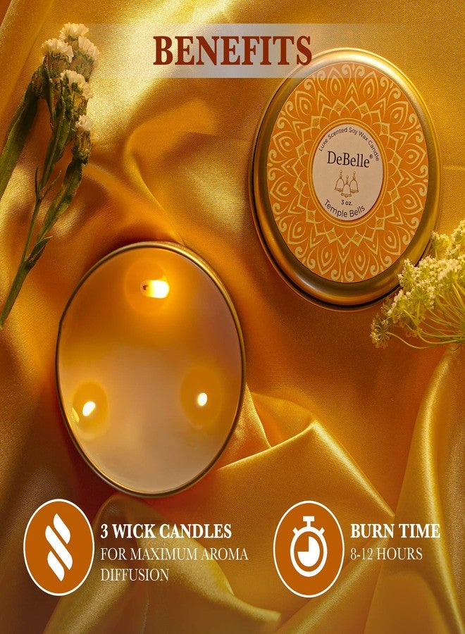 دي بيلي شمعة معطرة من شمع الصويا من ديبيل لوكس - أجراس المعبد | تدوم حتى 14 ساعة | أفضل هدية، ديكور، عطر منعش للاحتفالات | علبة قابلة لإعادة الاستخدام | شمعة معطرة مناسبة للسفر - Image 4